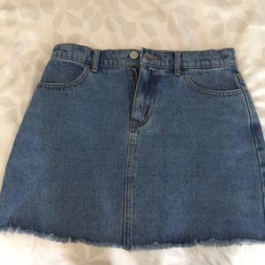 Medium wash denim skirt